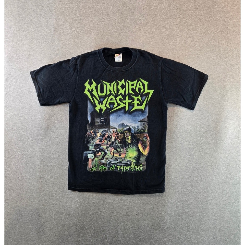 Municipal Waste T-Shirt Mens Small Black The Art of Partying Band Thrash Metal